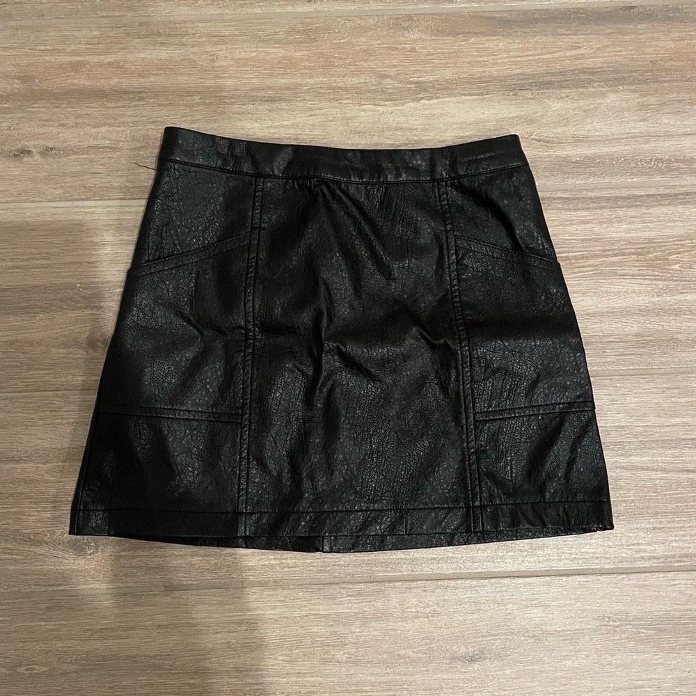 Kids bundle- faux leather skirt, tie dye shirt and romper